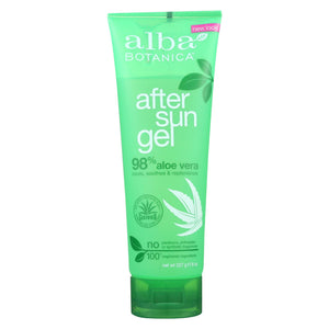 Alba Botanica After Sun Gel - 98% Aloe - 8 Oz - Vita-Shoppe.com
