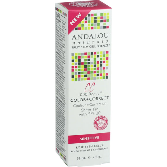 Andalou Naturals Color Plus Correct - Sheer Spf 30 - Tan - 2 Oz - Vita-Shoppe.com