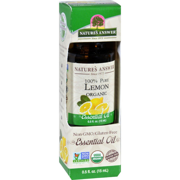 Natures Answer Essential Oil - Organic - Lemon - .5 Oz - Vita-Shoppe.com