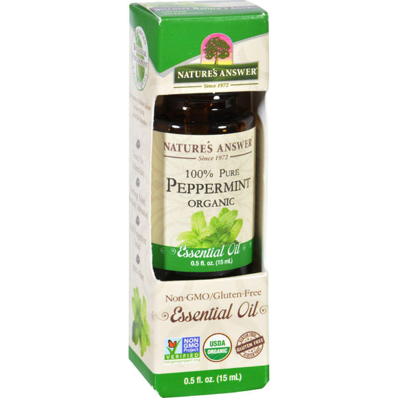 Natures Answer Essential Oil - Organic - Peppermint - .5 Oz - Vita-Shoppe.com