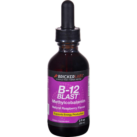 Bricker Labs B-12 Blast - Methylcobalamin - Natural Raspberry - 2 Oz - Vita-Shoppe.com