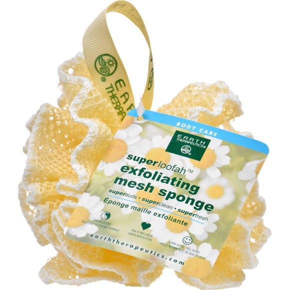 Earth Therapeutics Loofah - Super - Exfoliating - Mesh Sponge - 1 Count - Vita-Shoppe.com