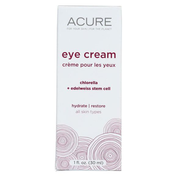 Acure Eye Cream - Chlorella And Edelweiss Stem Cell - 1 Fl Oz. - Vita-Shoppe.com