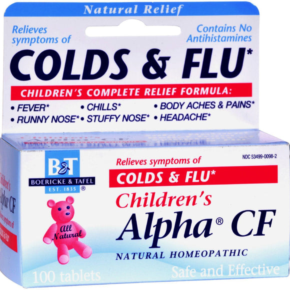 Boericke And Tafel Children's Alpha Cf - 100 Tablets - Vita-Shoppe.com