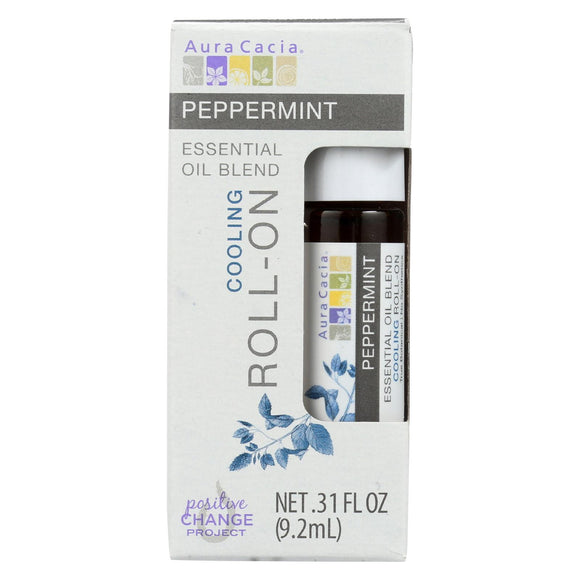 Aura Cacia Peppermint - Toll On - Oil - Case Of 4 - .31 Fl Oz - Vita-Shoppe.com