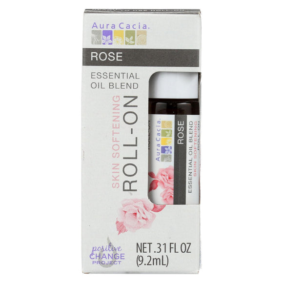 Aura Cacia Rose - Roll On - Oil - Case Of 4 - .31 Fl Oz - Vita-Shoppe.com