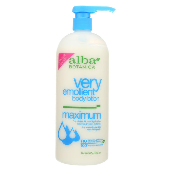 Alba Botanica - Very Emollient Body Lotion - Maximum - 32 Oz - Vita-Shoppe.com