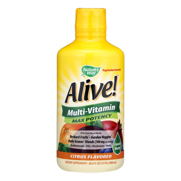 Nature's Way - Alive! Multi-vitamin - Max Potency - Citrus - 30 Fl Oz. - Vita-Shoppe.com