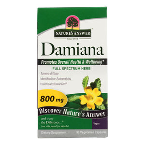 Nature's Answer - Damiana Leaf - 90 Vegetarian Capsules - Vita-Shoppe.com