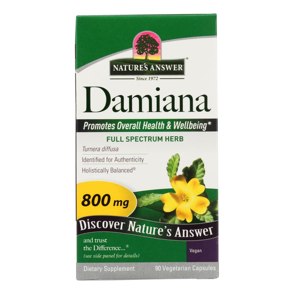 Nature's Answer - Damiana Leaf - 90 Vegetarian Capsules - Vita-Shoppe.com