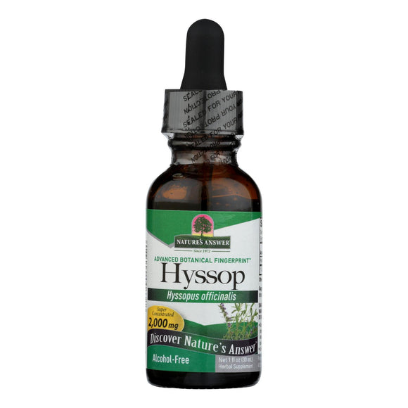 Nature's Answer - Hyssop Extract - Alcohol-free - 1 Oz - Vita-Shoppe.com