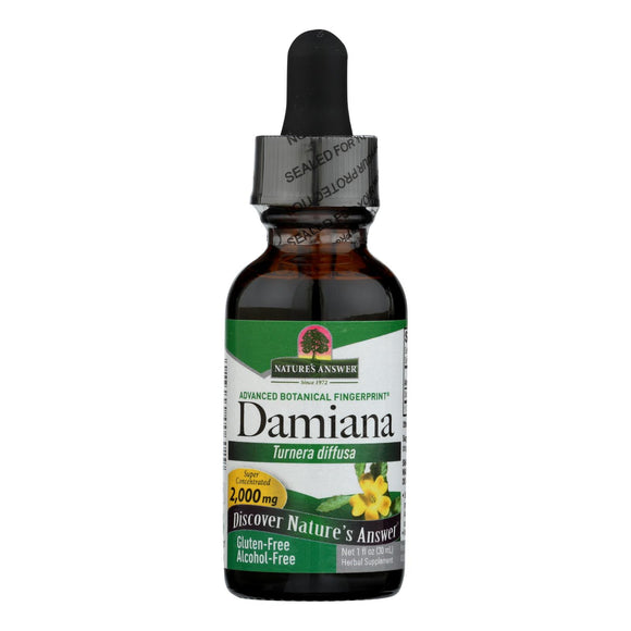 Nature's Answer - Damiana Leaf Alcohol Free - 1 Fl Oz - Vita-Shoppe.com