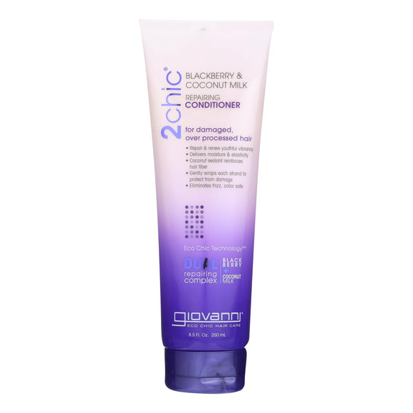 Giovanni Hair Care Products Conditioner - 2chic - Ultra Repair - Blackberry And Coconut Milk - 8.5 Oz - Vita-Shoppe.com