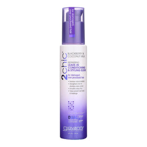 Giovanni Hair Care Products Conditioner - 2chic - Repairing - Leave-in Conditioning And Styling Elixir - Blackberry And Coconut Milk - 4 Oz - 1 Each - Vita-Shoppe.com