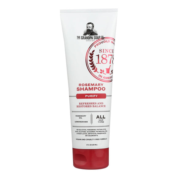 Grandpa Soap Shampoo - Rosemary - 8 Fl Oz - Vita-Shoppe.com