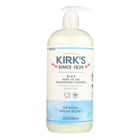 Kirk's Natural - 3-in-1 Cleanser Originl Frsh - 32 Fz - Vita-Shoppe.com