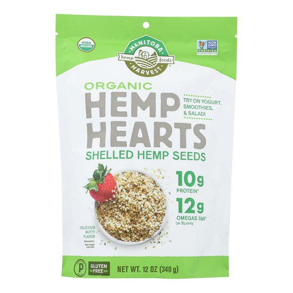 Manitoba Harvest Certified Organic Hemp Hearts Shelled Hemp Seed - 12 Oz - Vita-Shoppe.com