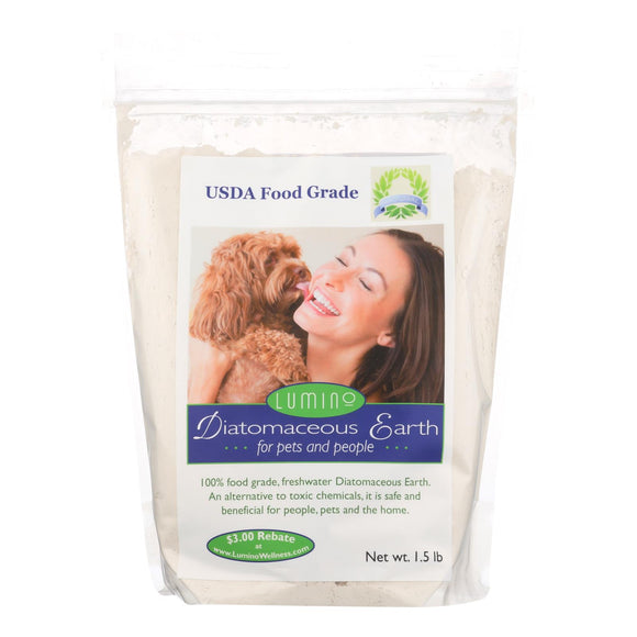 Lumino Home Diatomaceous Earth - Food Grade - Pets And People - 1.5 Lb - Vita-Shoppe.com