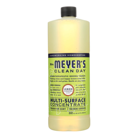 Mrs. Meyer's Clean Day - Multi Surface Concentrate - Lemon Verbena - 32 Fl Oz - Case Of 6 - Vita-Shoppe.com