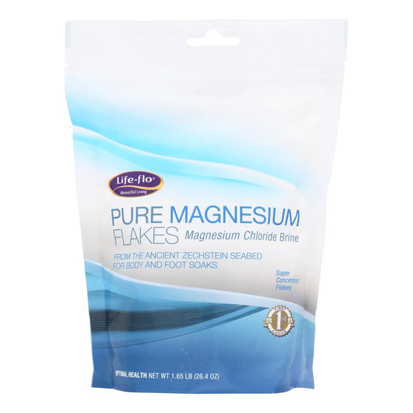 Life Flo - Magnesium Flakes Pure - 1 Each - 1.65 Lb - Vita-Shoppe.com