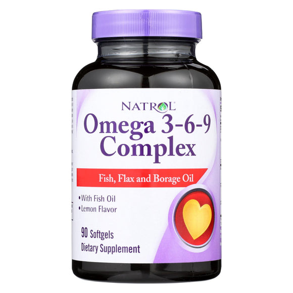 Natrol Omega 3-6-9 Complex Lemon - 90 Softgels - Vita-Shoppe.com