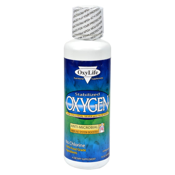Oxylife Oxygen With Colloidal Silver Plain - 16 Fl Oz - Vita-Shoppe.com