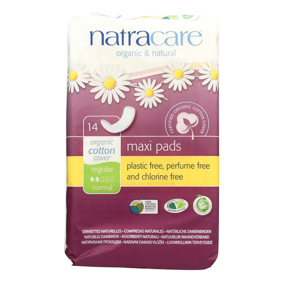 Natracare Natural Maxi Pads Regular - 14 Pack - Vita-Shoppe.com