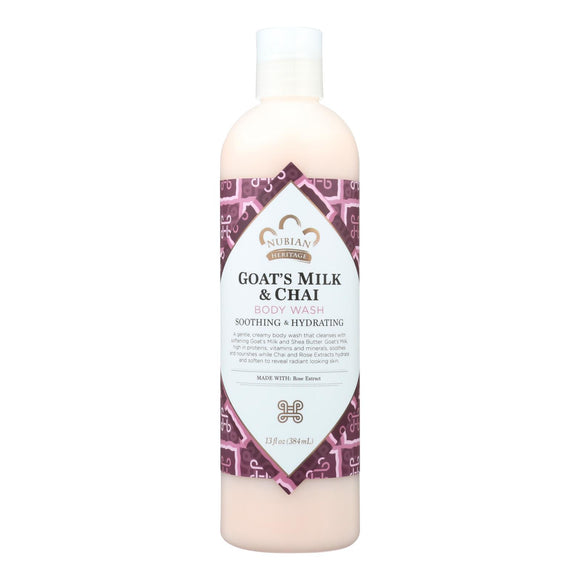 Nubian Heritage Body Wash Goat's Milk And Chai - 13 Fl Oz - Vita-Shoppe.com