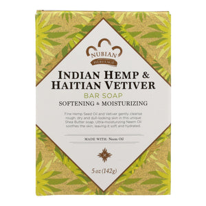 Nubian Heritage Bar Soap Indian Hemp And Haitian Vetiver - 5 Oz - Vita-Shoppe.com