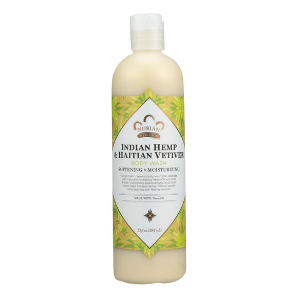 Nubian Heritage Body Wash Indian Hemp And Haitian Vetiver - 13 Fl Oz - Vita-Shoppe.com
