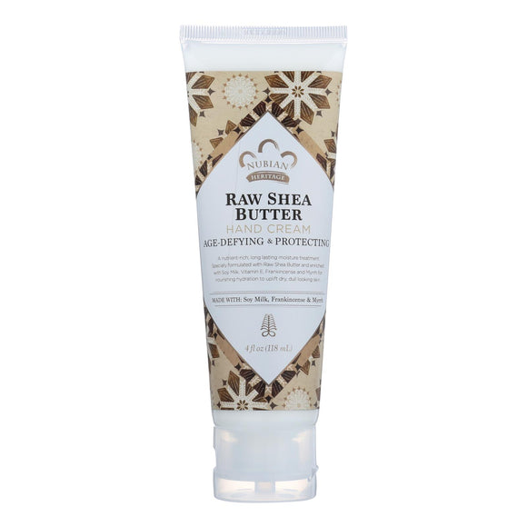 Nubian Heritage Hand Cream - Raw Shea With Frankincense - 4 Oz - Vita-Shoppe.com