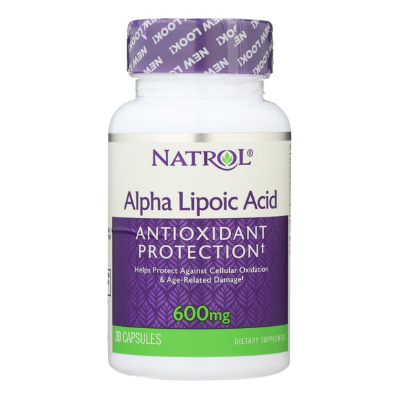 Natrol Alpha Lipoic Acid - 600 Mg - 30 Capsules - Vita-Shoppe.com