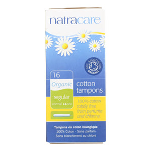 Natracare 100% Organic Cotton Tampons Regular W- Applicator - 16 Tampons - Vita-Shoppe.com