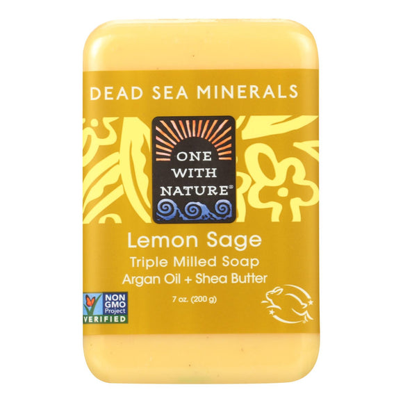 One With Nature Dead Sea Mineral Lemon Verbena Soap - 7 Oz - Vita-Shoppe.com