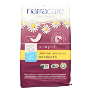Natracare Natural Maxi Pads Super  - 12 Pack - Vita-Shoppe.com