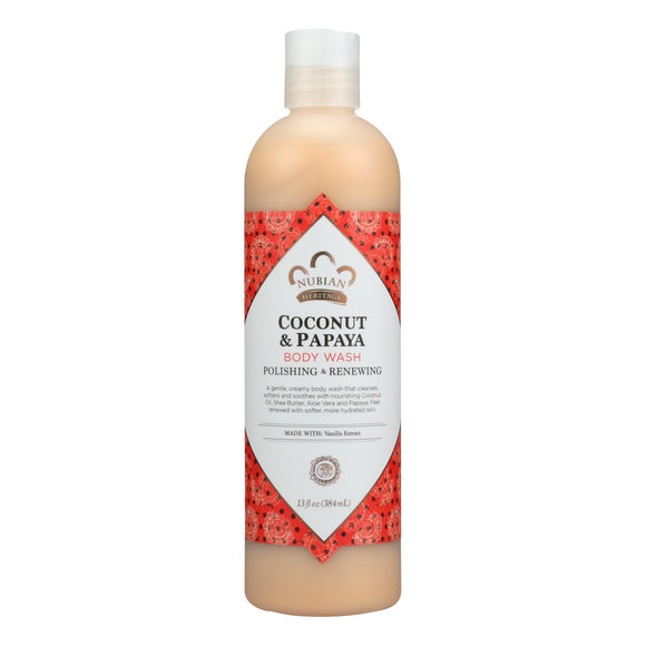 Nubian Heritage Body Wash Coconut And Papaya - 13 Fl Oz - Vita-Shoppe.com