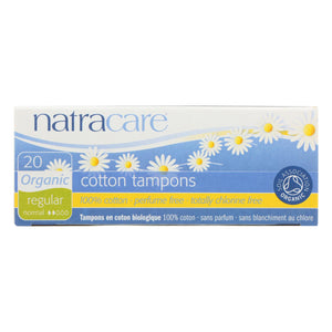 Natracare 100% Organic Cotton Tampons Regular - 20 Tampons - Vita-Shoppe.com