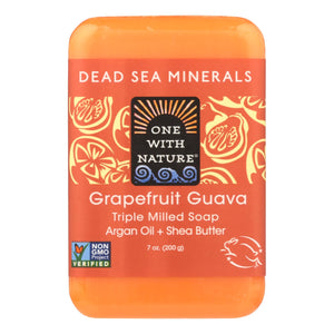 One With Nature Triple Milled Soap Bar - Grapefruit Guava - 7 Oz - Vita-Shoppe.com