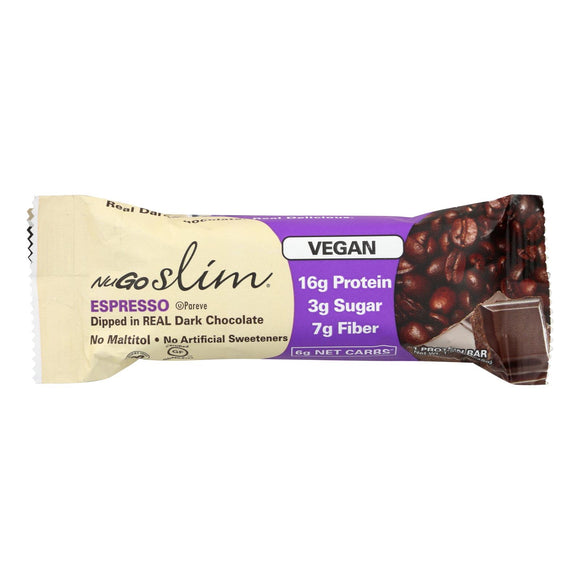 Nugo Nutrition Bar - Slim - Espresso - 1.59 Oz Bars - Case Of 12 - Vita-Shoppe.com