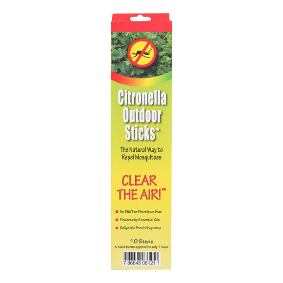 Neem Aura Naturals Outdoor Citronella Sticks - 10 Count - Vita-Shoppe.com