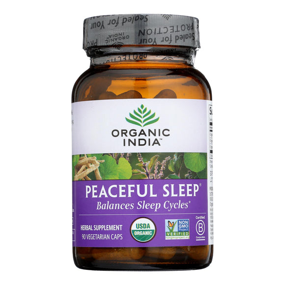Organic India Whole Herb Supplement, Peaceful Sleep  - 1 Each - 90 Vcap - Vita-Shoppe.com