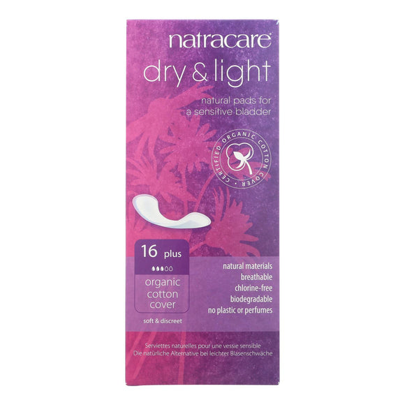 Natracare - Pads Dry&light Plus - 1 Each - 16 Ct - Vita-Shoppe.com