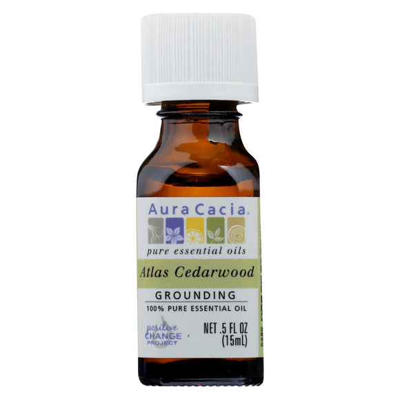 Aura Cacia Essential Oil - Atlas Cedar Wood - 0.5 Fl Oz. - Vita-Shoppe.com