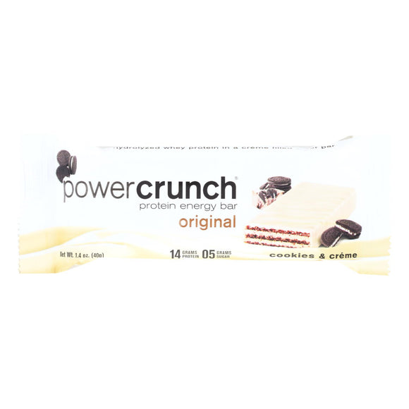 Power Crunch Bar - Cookies And Cream - Case Of 12 - 1.4 Oz - Vita-Shoppe.com