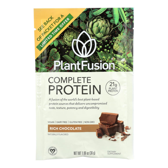 Plantfusion - Complete Protein - Chocolate - Case Of 12 - 30 Grams - Vita-Shoppe.com