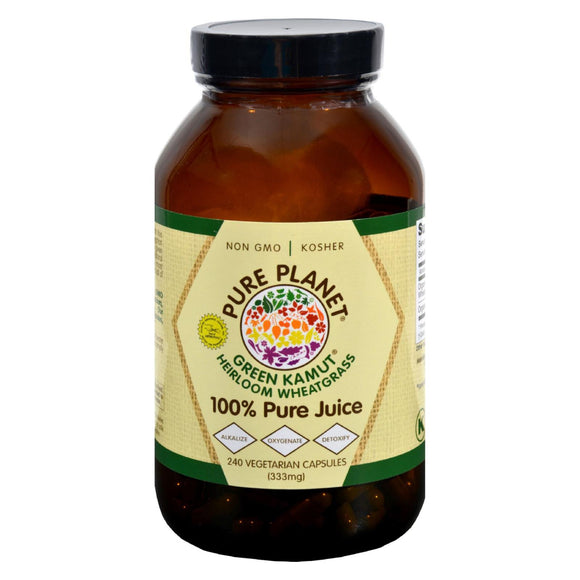 Pure Planet Green Kamut Wheatgrass - 240 Vegetarian Capsules - Vita-Shoppe.com