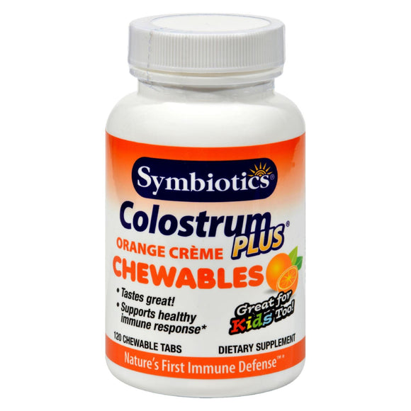Symbiotics Colostrum Plus Orange - 120 Chewables - Vita-Shoppe.com