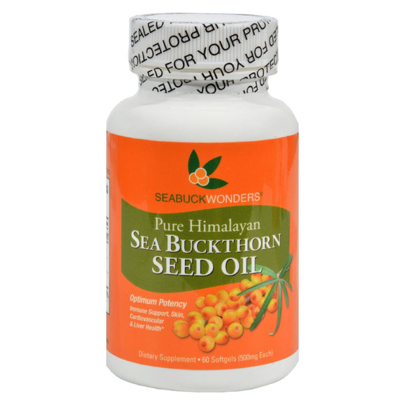 Seabuck Wonders Sea Buckthorn Seed Oil - 500 Mg - 60 Softgels - Vita-Shoppe.com