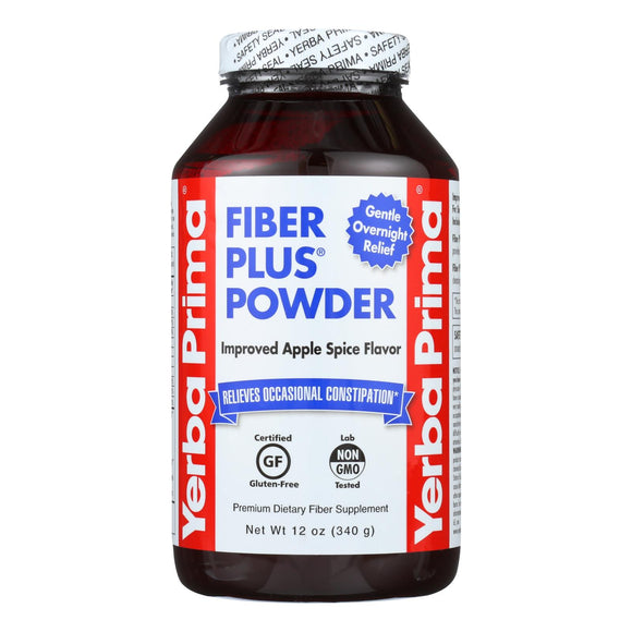 Yerba Prima Fiber Plus Powder Apple Spice - 12 Oz - Vita-Shoppe.com