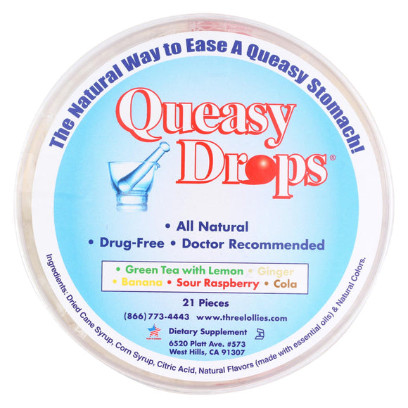 Three Lollies Queasy Drops - Container - 21 Pack - Vita-Shoppe.com